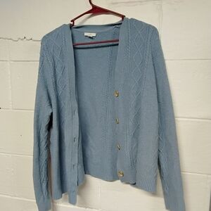 J.jill Blue Cable Knit Women's Sweater